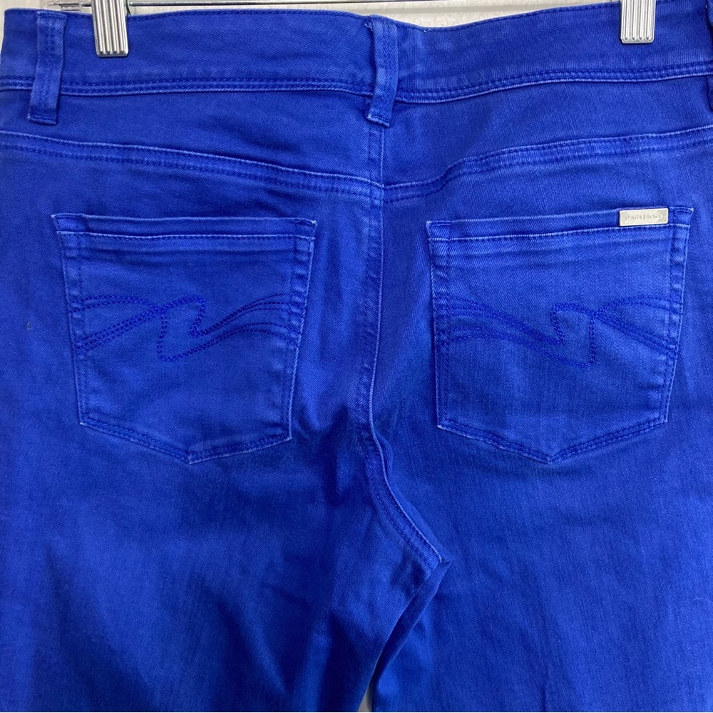 WHBM Royal Blue Slim Ankle Blanc Vibrant Royal Blue Jeans Size 4R - Picture 8 of 8